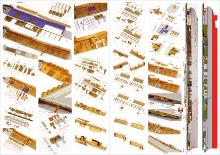 1/200 Pontos Model USS CV-6 Enterprise 1942 Detail Up Set (Teak Tone Deck) 27010FN