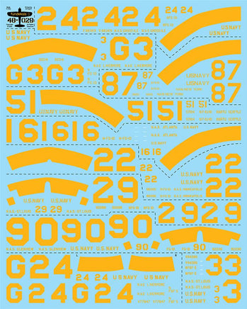 1/48 Fundekals USNR CORSAIRS & HELLCATS 48029