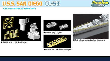 1/700 Dragon Model USS San Diego CL-53 7052