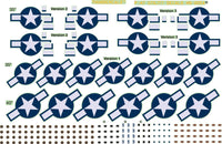 1/48 Thundercals P-47 Thunderbolt Type 4 Insignia + Data 2 Decal Set 48005