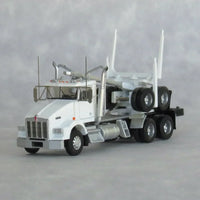 N Trainworx White Kenworth T800 Log Truck 48082