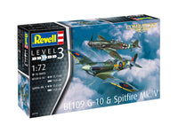 1/72 Revell Germany Combat Set Messerschmitt Bf109G-10 - Spitfire Mk.V 03710