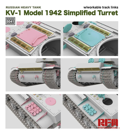 1/35 Ryefield Models Russian Heavy Tank KV-1 Model 1942 Simplified Turret 5041