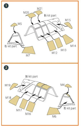 1/48 Clear Prop P-47B Thunderbolt Double-Sided Painting Mask on Yellow Kabuki Paper for Dora Wings Kit 48039