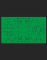 Green Strawberry Millennium Falcon Paint Mask - Fine Molds / Revell AM015