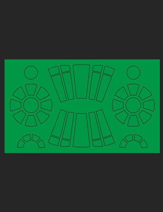 Green Strawberry Millennium Falcon Paint Mask - Fine Molds / Revell AM015