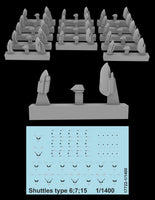 1/1400 Green Strawberry Shuttle type 6 7 15 TNG Upgrade Set 17722