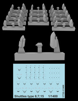 1/1400 Green Strawberry Shuttle type 6 7 15 TNG Upgrade Set 17722