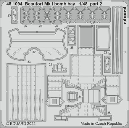 1/48 Eduard Beaufort Mk.I bomb bay for ICM 481094