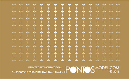 1/350 Pontos Model DKM Hipper Wooden Deck Set Type R 35018WD1
