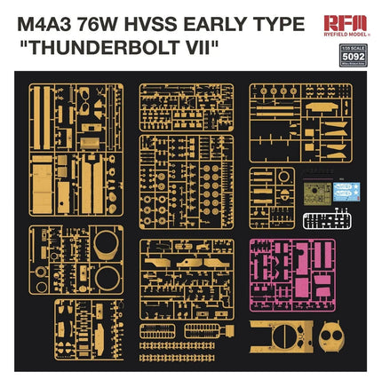 1/35 Ryefield Models M4A3 76W HVSS Early Type "Thunderbolt VII" 5092