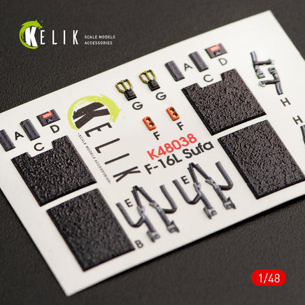 1/48 Kelik F-16I Sufa interior 3D decals for Kinetic kit K48038