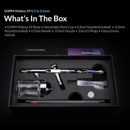 Gaahleri Premium Series GHPM-Mobius SP 0.3 & 0.5mm Airbrush 43004
