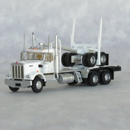 N Trainworx White Kenworth W900 Log Truck 49082