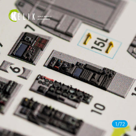 1/72 Kelik RF-4C Phantom II interior 3D decals for Hasegawa kit K72039