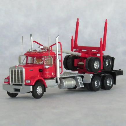 N Trainworx Red Kenworth W900 Log Truck 49083