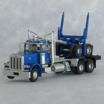 N Trainworx Blue Peterbilt 379 Log Truck 47984