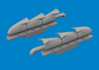 1/72 Eduard Spitfire Mk.V three-stacks exhaust fishtail PRINT Brassin for TAMIYA kit 672409