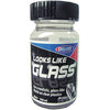 Bottle of 'Looks Like Glass' product with a black cap on a white background