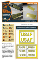 1/48 Clear Prop F-86A Pre-Cut Patterns for Numbers and Lettering Painting Mask (CP4825) A48071