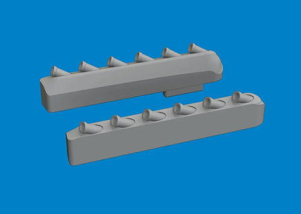 1/72 Eduard P-51 exhaust stacks w/ fairing PRINT Brassin for TAMIYA kit 672412