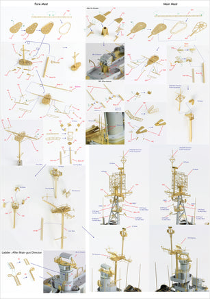 1/350 Pontos Model USS CA-35 Indianapolis 1945 Detail Up Set for Academy 35017F1