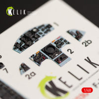 1/48 Kelik F-104J Starfighter interior 3D decals for Kinetic kit K48030