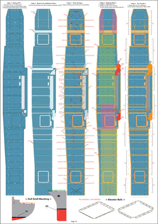 1/350 Pontos Model USS CV-6 Enterprise 1942 Detail Up Set (Blue Deck) 37031FB