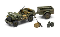 1/72 Airfix Willys British Airborne Jeep, Trailer & 75mm Howitzer M1 Gun D-Day A02339