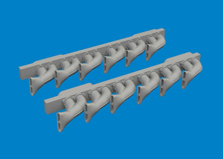 1/48 Eduard P-39 exhaust stacks fishtail PRINT Brassin for ARMA HOBBY 6481049