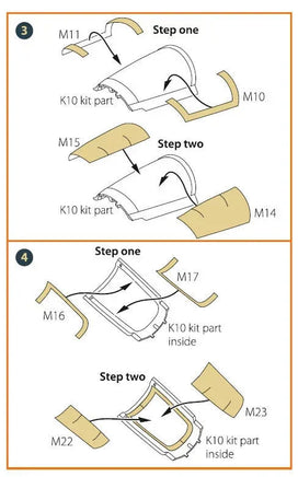 1/48 Clear Prop F-4G/E Phantom II Painting Mask on Yellow Kabuki Paper for MENG Kit 48028