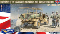1/35 Gecko Models Bedford MWC 15-cwt 4x2 200 Gallon Water Bowser Truck (Open Cab Aero screen) 35GM0031