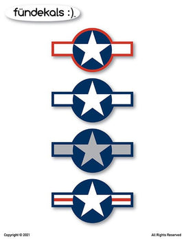 1/48 Fundekals STARS & BARS GRAY WWII 48013