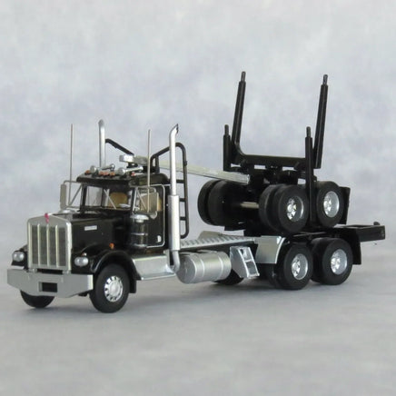 N Trainworx Black Kenworth W900 Log Truck 49081