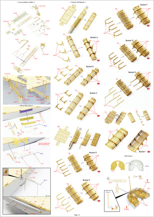 1/350 Pontos Model USS BB-63 Missouri 1945 Detail Up Set for HB (Teak Tone) 37034FN
