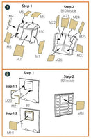 Detailed view of Clear Prop A72051 self-adhesive paint masks showing precision-cut shapes for 1/72 scale UH-2 A/B Seasprite kit CP72002 painting
