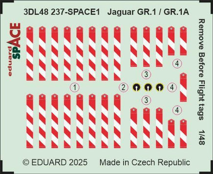 1/48 Eduard Jaguar GR.1 / GR.1A Remove Before Flight 12 3DL48237