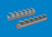 1/72 Eduard P-51 exhaust stacks PRINT Brassin for TAMIYA kit 672411