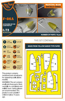 1/72 Clear Prop F-86A Double-Sided Painting Mask (CP) 72162