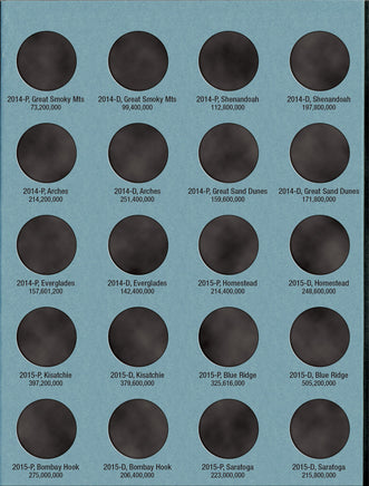 Whitman Official Coin Folder - National Park Quarters Collection #1: 2010-2015 2876