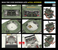 1/35 Ryefield Models M4A3 Sherman 76W VVSS Late w/Interior Standard Version 5135