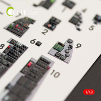 1/48 Kelik F-16C Fighting Falcon Interior 3D Decals for Kinetic Kit K48034