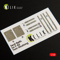 1/48 Kelik F-82 E/H Twin Mustang - Interior 3D Decal for Modelsvit K48046