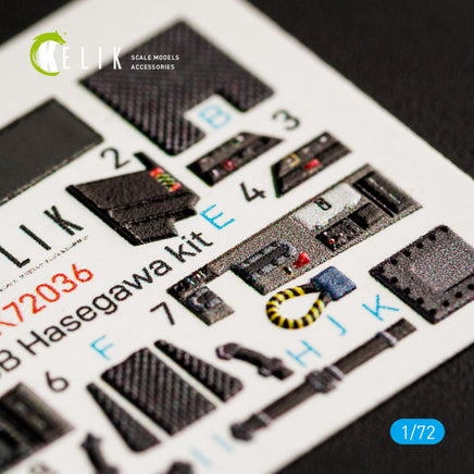 1/72 Kelik F-35B Interior 3D Decals for Hasegawa Kit K72036