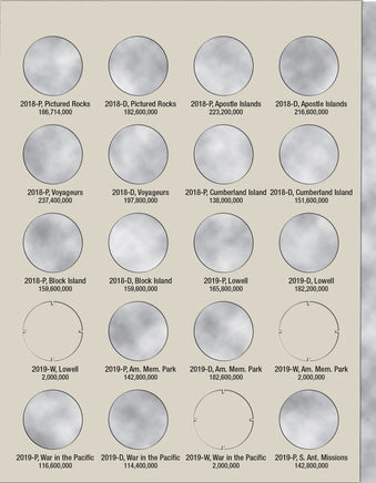 Whitman H.E. Harris Coin Folder - National Park Quarters Collection #2: 2016-2021 2881