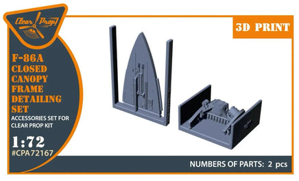 1/72 Clear Prop F-86A Canopy Frame Detailing Set (CP) 72167