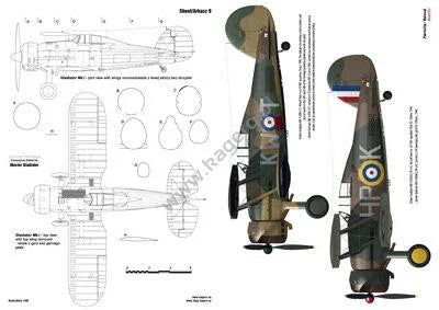 Kagero Publishing Gloster Gladiator Mk.I, I Trop, II, II Meteo, Sea Gladiator, J-8 Book 07094