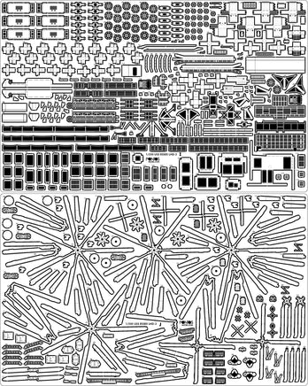 1/350 Pontos Model USS LHD-2 Essex Kit + Detail Up Set 37001R1