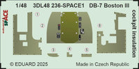 1/48 Eduard DB-7 Boston III Cockpit Insulation SPACE 3DL48236