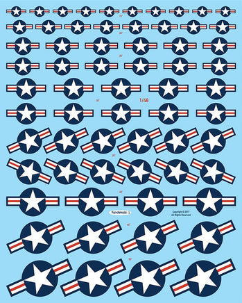 1/48 Fundekals STARS & BARS 1947 (MODERN) 48014